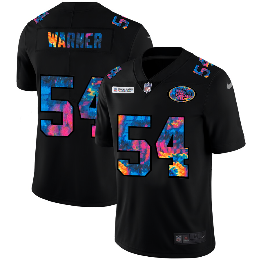 NFL San Francisco 49ers #54 Fred Warner Men Nike MultiColor Black 2020  Crucial Catch Vapor Untouchable Limited Jersey->minnesota vikings->NFL Jersey